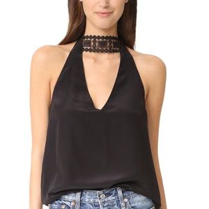 Cami NYC chocker halter vneck top